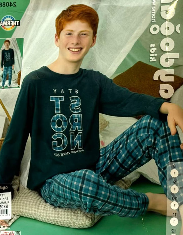 Picture of 240885 BOYS TWO PIECE FLEECY PYJAMA 100% POLYESTER